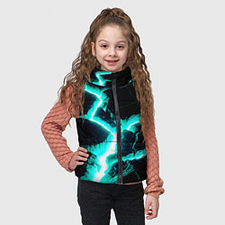 Детский жилет Color light blue black, цвет: 3D-черный — фото 2