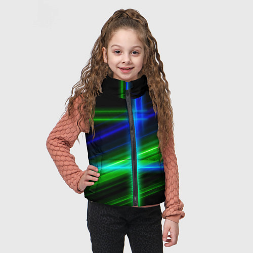 Детский жилет Color blue black green / 3D-Черный – фото 3