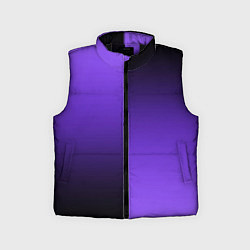 Детский жилет Чёрно-сиреневый градиент пополам, цвет: 3D-черный
