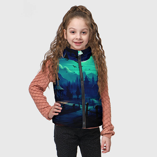 Детский жилет Day of the Dead - Хэллоуин / 3D-Черный – фото 3