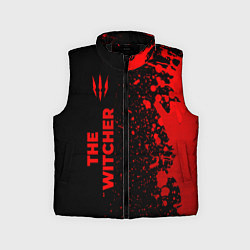 Детский жилет The Witcher - red gradient по-вертикали, цвет: 3D-черный
