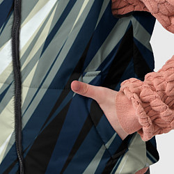 Детский жилет Синий с оливковым диагональные полосы, цвет: 3D-черный — фото 2