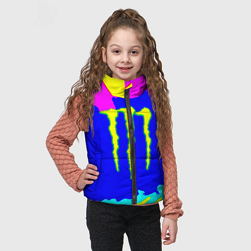 Детский жилет Monster energy краски цветные / 3D-Черный – фото 3