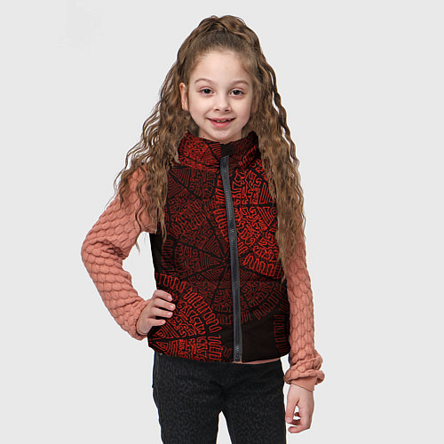 Детский жилет Древне-не-древние узоры / 3D-Черный – фото 3