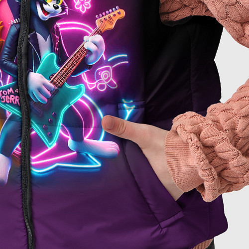 Детский жилет Гитарист Том и вокалист Джерри - неоновое свечение / 3D-Светло-серый – фото 5