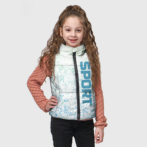 Детский жилет Sport бело-голубой / 3D-Светло-серый – фото 3