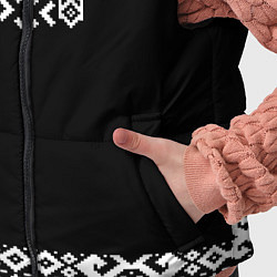 Детский жилет Славянский орнамент и узор на черном - вышиванка р, цвет: 3D-черный — фото 2