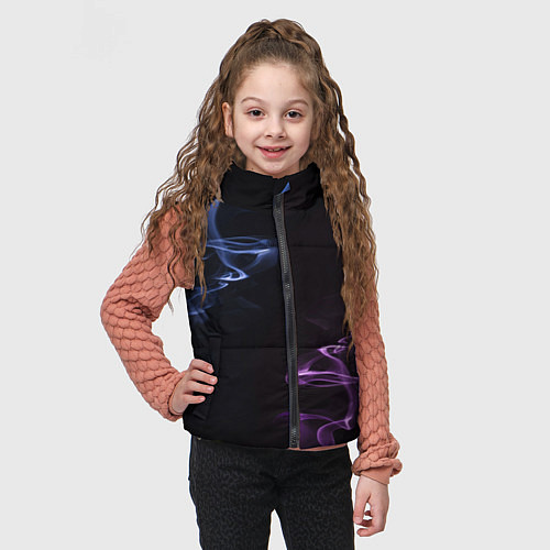 Детский жилет Color black blue pink / 3D-Черный – фото 3
