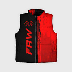 Детский жилет FAW - red gradient по-вертикали, цвет: 3D-черный