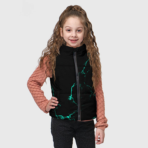 Детский жилет Color black turquoise / 3D-Черный – фото 3