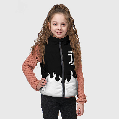 Детский жилет Ювентус белый огонь / 3D-Черный – фото 3