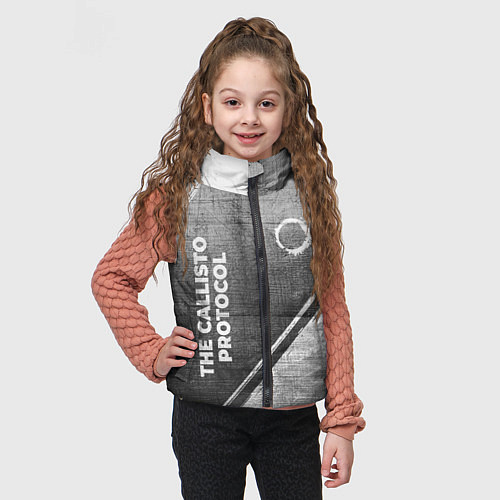 Детский жилет The Callisto Protocol - grey gradient вертикально / 3D-Черный – фото 3