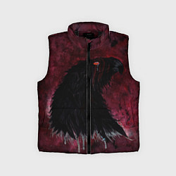 Детский жилет Орёл с шрамом на фоне кровавого неба, цвет: 3D-черный
