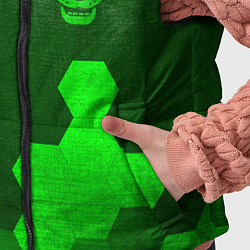 Детский жилет FNAF - green gradient вертикально, цвет: 3D-черный — фото 2
