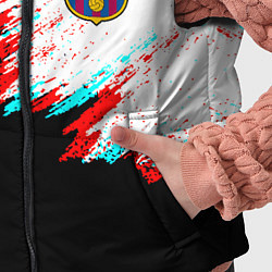 Детский жилет Barcelona глитч краски, цвет: 3D-черный — фото 2