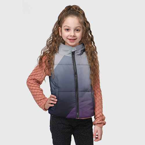 Детский жилет Color grey with stripes / 3D-Черный – фото 3