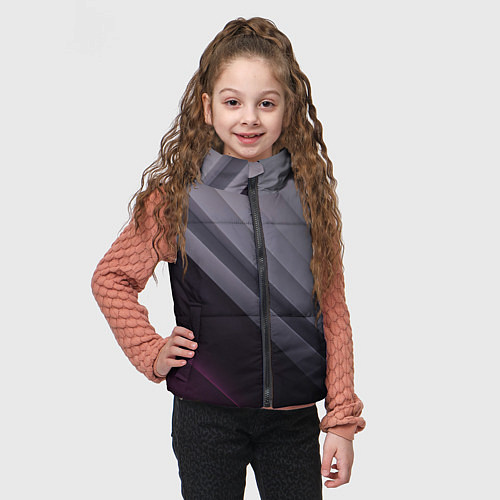 Детский жилет Color black grey / 3D-Черный – фото 3