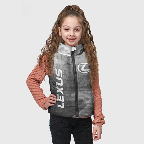Детский жилет Lexus - grey gradient вертикально / 3D-Черный – фото 3