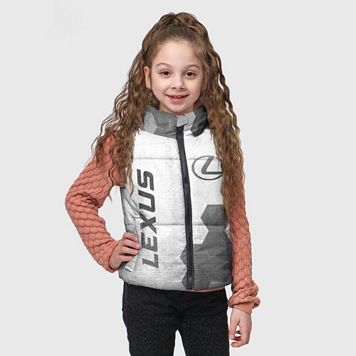 Детский жилет Lexus - white gradient вертикально / 3D-Черный – фото 3