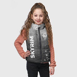 Детский жилет Skyrim - grey gradient вертикально, цвет: 3D-черный — фото 2