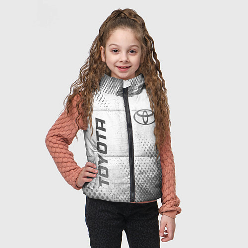 Детский жилет Toyota - white gradient вертикально / 3D-Черный – фото 3