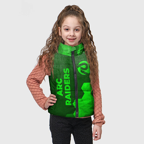 Детский жилет ARC Raiders - green gradient вертикально / 3D-Черный – фото 3
