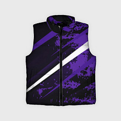 Детский жилет Color black purple line, цвет: 3D-черный