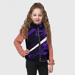 Детский жилет Color black purple line, цвет: 3D-черный — фото 2