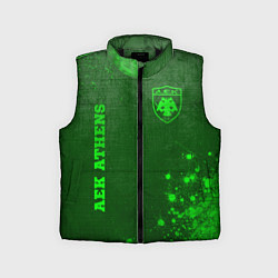 Детский жилет AEK Athens - green gradient вертикально, цвет: 3D-черный