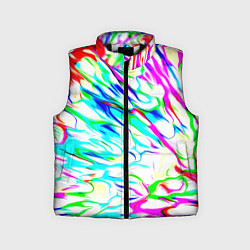 Детский жилет Неоновые краски текстура неон, цвет: 3D-черный