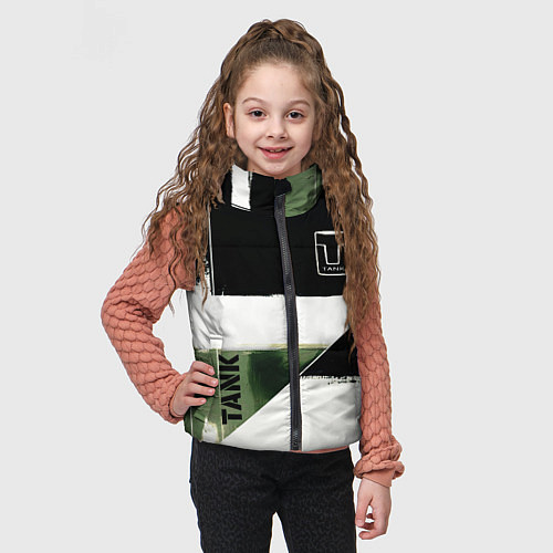 Детский жилет Tank логотип машины / 3D-Черный – фото 3