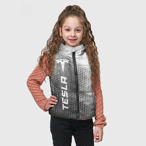 Детский жилет Tesla - grey gradient по-вертикали / 3D-Черный – фото 3