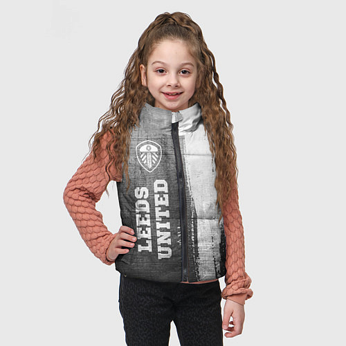 Детский жилет Leeds United - grey gradient по-вертикали / 3D-Черный – фото 3