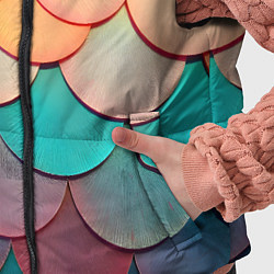 Детский жилет Радужная чешуя, цвет: 3D-черный — фото 2