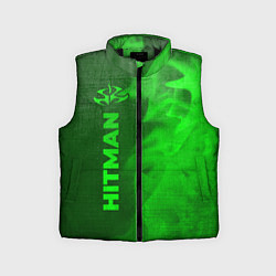 Детский жилет Hitman - green gradient по-вертикали, цвет: 3D-черный