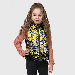 Детский жилет Желто синяя краска на черном, цвет: 3D-черный — фото 2