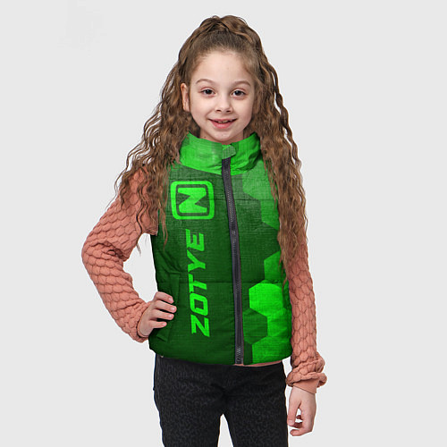 Детский жилет Zotye - green gradient по-вертикали / 3D-Черный – фото 3