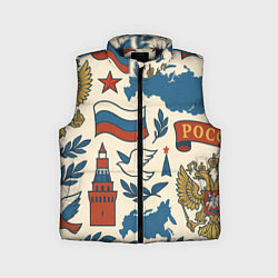 Детский жилет Российский патриотический узор