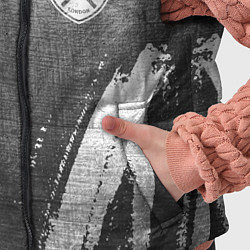 Детский жилет West Ham - grey gradient вертикально, цвет: 3D-черный — фото 2