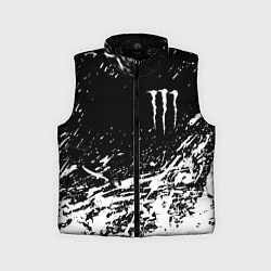 Детский жилет Monster energy белые краски, цвет: 3D-черный