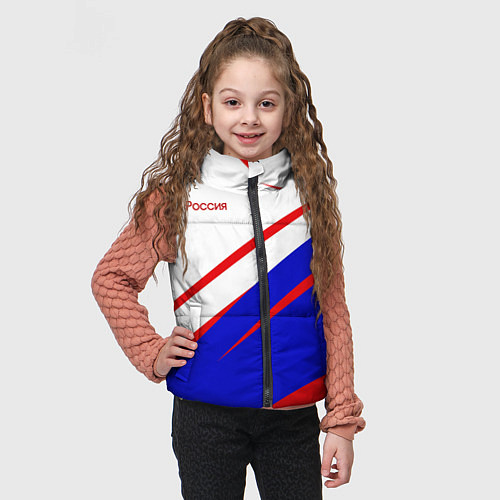 Детский жилет Россия бело-сине-красный / 3D-Красный – фото 3