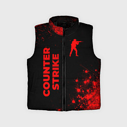 Детский жилет Counter Strike - red gradient вертикально, цвет: 3D-черный