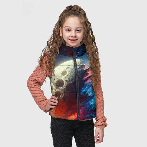 Детский жилет Разрыв космического тела - нейроарт / 3D-Черный – фото 3