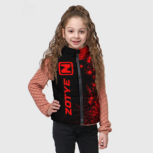 Детский жилет Zotye - red gradient по-вертикали / 3D-Черный – фото 3