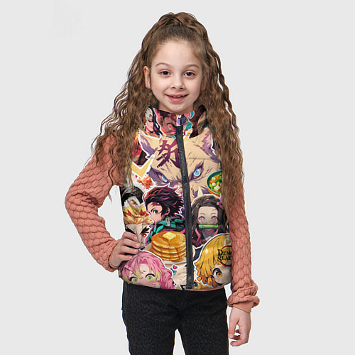 Детский жилет Demon Slayer Blade Favorite Food / 3D-Черный – фото 3