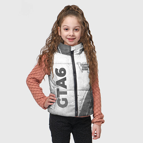 Детский жилет GTA6 - white gradient вертикально / 3D-Черный – фото 3