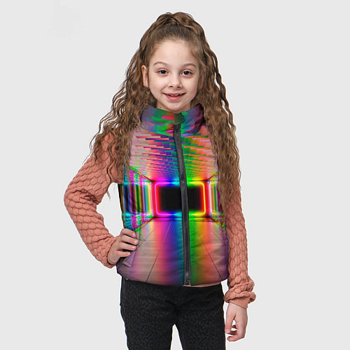 Детский жилет Неоновая галерея / 3D-Черный – фото 3