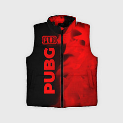 Детский жилет PUBG - red gradient по-вертикали, цвет: 3D-черный