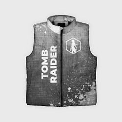 Детский жилет Tomb Raider - grey gradient вертикально, цвет: 3D-черный