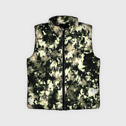 Детский жилет Пятнистый чёрно-бежевый, цвет: 3D-черный